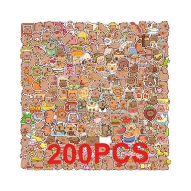 Imagem de Adesivos De Capivara Em Estilo Cartoon, 200PCS, Decalques De Animais A
