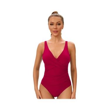 Imagem de Maiô plus Size Com Decote Em V Para Mulheres, Roupa De Banho Sexy, Tam