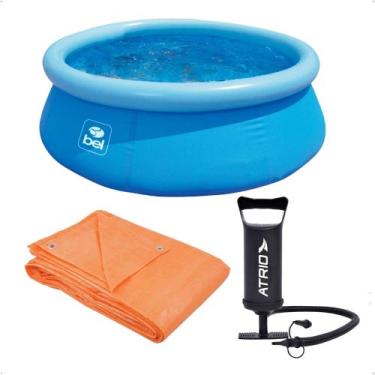 Imagem de COMP Kit Piscina Inflável Redonda 1.000 Litros PVC 1,68m x 51cm + Bomb