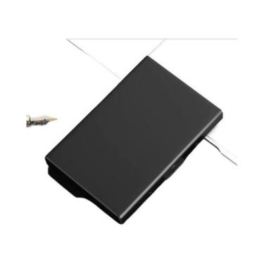 Imagem de Porta-cartões De Crédito Em Aço Inoxidável Slim Com Bloqueio RFID Para