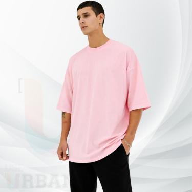 Imagem de Camiseta over Masculina Oversized 100 Algodão Manga Curta Básica Streetwear Casual Confortável-Masculino
