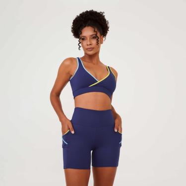 Imagem de Short Zouk Azul Marinho Astral Poliamida Donna Carioca-Feminino