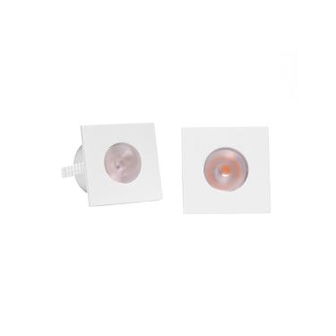 Imagem de Kit 2 Spots De Embutir Para Móvel Taschibra Pik Quadrado Led 1w Bivolt Branco 6500k Luz Branca 15090325