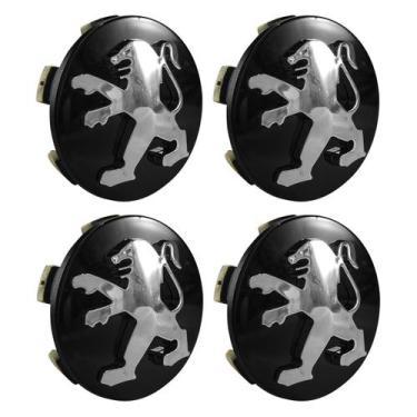 Imagem de Jogo Calota Calotinha Meio Para Roda Peugeot  206 207 208 307 308 408 