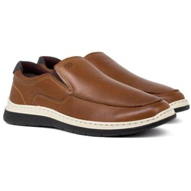 Imagem de Tênis Masculino Slip On Democrata Easy Leave Couro Elástico Confortáve