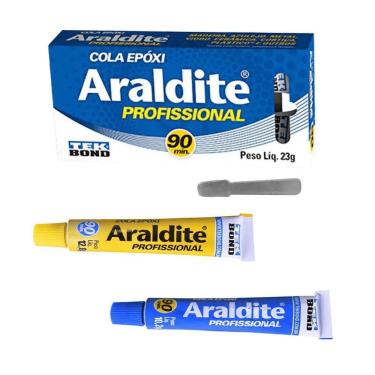 Imagem de Cola Araldite Profissional para Reparos Resistentes a 80 graus C com Resina Epóxi 23g Tekbond
