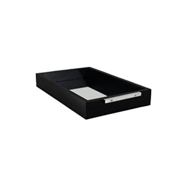 Imagem de Bandeja Espelhada Retangular Preta 30x18cm