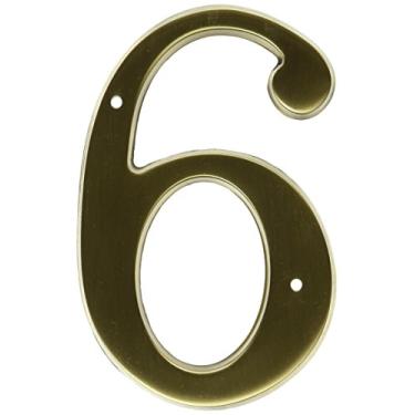 Imagem de Baldwin 90676033# 6 Número da casa, latão vintage