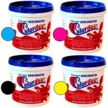 Imagem de Kit de Tintas para Cromia com Serigrafia Colordex Hidrocolor (4x900ml)
