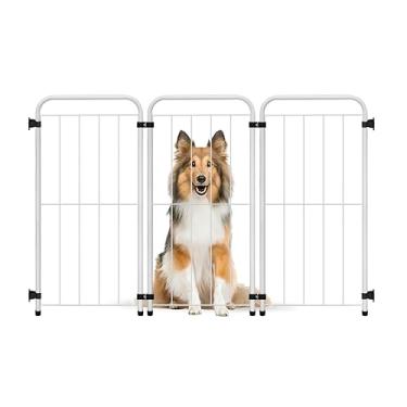 Imagem de Cercado Pet Cachorro Max Portátil 75x105 cm 3 Módulos Cor: Branco