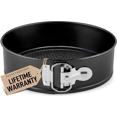 Imagem de Panela Zulay Premium Springform Assadeira antiaderente de 22 cm com fundo removível, design à prova de vazamento, sem necessidade de papel manteiga - para assar bolos, cheesecakes, tortas - fácil de