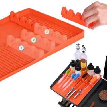Imagem de Fundunny Tapete de silicone para utensílios de grelha para Blackstone, tapete de espátula para grelha, prateleira lateral de grelha, tapete de ferramentas para churrasco, acessórios de chapa de pedra