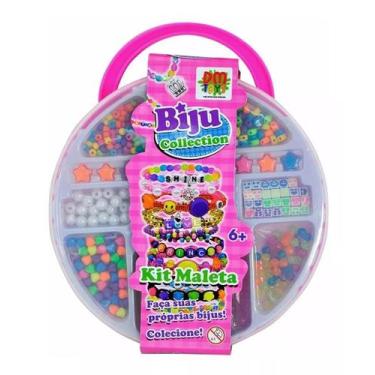 Imagem de Biju Collection Com Maleta Faça Lindas Miçangas - DM TOYS, Rosa