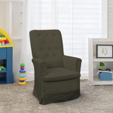 Imagem de Poltrona Amamentação para Quarto Claudia Amo Estofados, Marrom