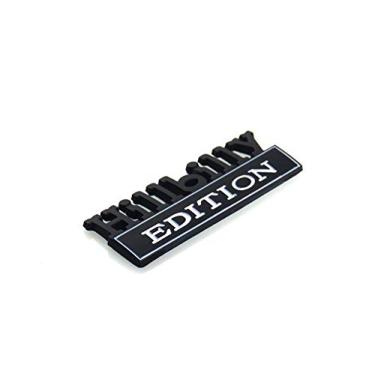 Imagem de 1 peça HILLBILLY EDITION EMBLEMA 3D Placa de identificação carro caminhão SUV compatível com 150-350 Chevy Silverado 1500 2500 Chevrolet C10 C15 (preto e branco)