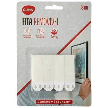 Imagem de Fecho Fita Removivel Fixa Quadro Suporta Até 1,5 Com 8 Fitas - Clink, 