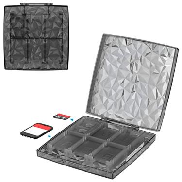 Imagem de Geekria Diamond Game Card Case Compatible with Nintendo Switch/OLED Game Cards,12 Slots Storage Protective Box with 2 SD Cards Holder, Portable Shell Switch Storage Bag with Game Storage