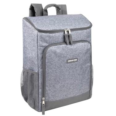 Imagem de Mochila térmica térmica para entrega de comida com porta-copos de bebida, bolso | Mochila com laterais macias, isolada à prova de vazamento, 30 latas, bolsa térmica de viagem para compras,