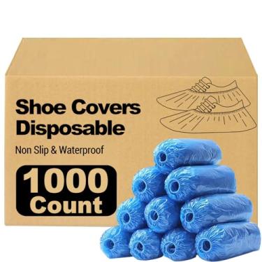 Imagem de Amedall Capas de sapato descartáveis antiderrapantes à prova d'água pacote com 100 (50 pares) capas de botas, azul (azul, grande, pacote com 100), Embalagem. de 1000, Large