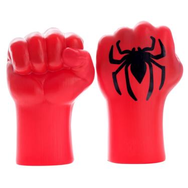 Imagem de Kit 2 Luvas Vermelhas do Teia Aranha Super Heróis Brinquedo para Meninos