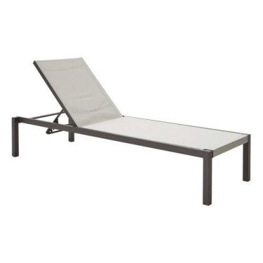 Imagem de Espreguicadeira Aluminio 4 Posicoes Ate 160kg - Marrom - Naterial