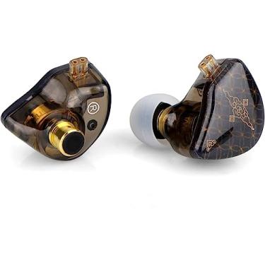 Imagem de H HIFIHEAR Fone de ouvido intra-auricular Wan'er IEMs com diafragma PET dinâmico de 10 mm, isolamento de ruído, cabo trançado OFC destacável para igreja cantora de músico audiófilo (preto, sem