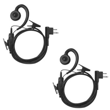 Imagem de Pacote com 2 fones de ouvido giratórios Cls1110 Cls1410 em forma de C para rádios Motorola, fone de ouvido de 1 fio, microfone para RDM2070D CP200 CP200D CP100 CP100D CLS1413