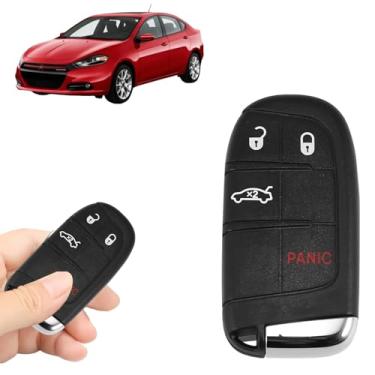 Imagem de Boxonly Controle remoto de entrada sem chave para Chrysler 4 botões Smart Key Fob com M3N-40821302, frequência de 433 MHz, chip embutido de 46, para Dodge Charger, para Dart, para Challenger