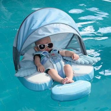 Imagem de Mambobaby Float with Canopy Baby Swimming Pool Float Non Inflatable Baby Safety Float Upgraded Tail Soft Skin-Friendly Material Swim Float for Toddler Infant 3-24 Months, Angel