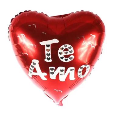 Imagem de Balão Metalizado Coração Te Amo Vermelho - 18 Polegadas