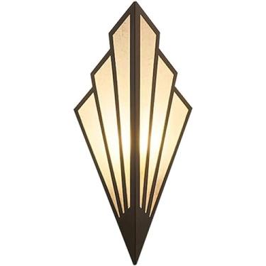 Imagem de Lâmpada De Parede Criativa Estilo Moderno Europeu Design Geométrico Iluminação De Parede Decorativa Interior Para Sala De Estar Corredor Corredor Quarto Casa Pano De Luz Ferro S, Black