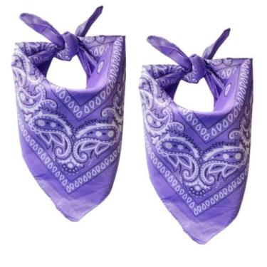 Imagem de Bandana Colorida Varias Cores Lenço Moda - ROSA PURP, Lilás