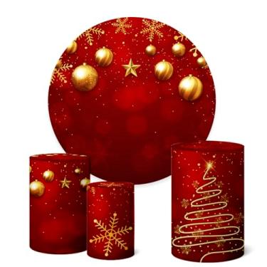 Imagem de Trio Capas Cilindro + Painel Sublimado Festa 1,50m Natal (K1NAT057)