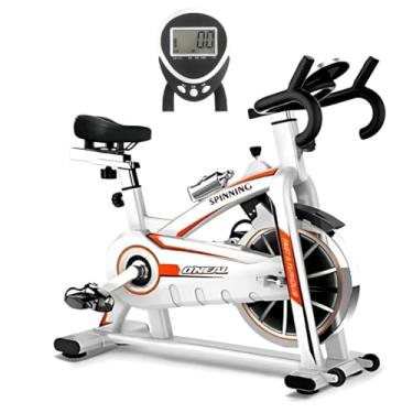 Imagem de Bicicleta Spinning Ergométrica com 15 Níveis de Resistência, Flywheel 11kg, Transmissão por Correia e Monitor LCD – Uso Residencial até 120kg