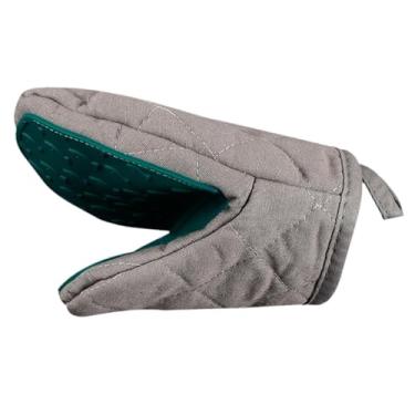 Imagem de Fenteer Mini Luva de Forno Luva de Cozinha de Silicone Lavável Pegador de Panela Gadget para Panelas Quentes Utensílios de Cozinha Assadeiras Churrasco, Verde