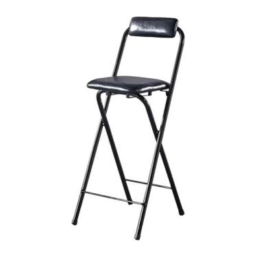 Imagem de UINGBPXT Cadeiras de bar dobráveis 55 cm-75 cm Banquetas de bar portáteis ergonômicas assento acolchoado banco de bar balcão de cozinha banco alto
