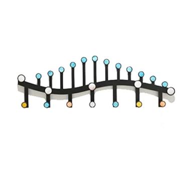 Imagem de URGDWEKJY Cabide montado na parede, gancho de parede, cabideiro, pode ser usado na sala de estar, hall de entrada, corredor, casacos pretos pendurados, cachecóis, chapéu, bolsa, cabide de parede (7