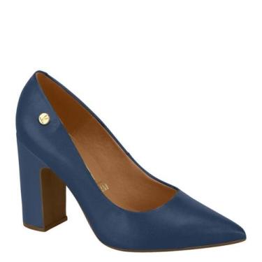 Imagem de Sapato Scarpin Feminino Vizzano Salto Grosso Alto 1285.400, Marinho pe