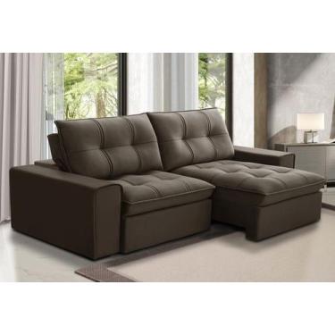 Imagem de Sofá Argos Marrom - Ferguile Estofados, 2,10m