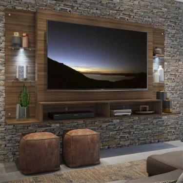 Imagem de Painel 60'' com 2 Leds e Prateleiras de Vidro Vegas - MULTIMOVEIS