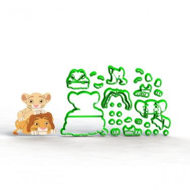 Imagem de Cortador Rei Leão - Simba E Mufasa Promoção! Tamanho 10 Cm