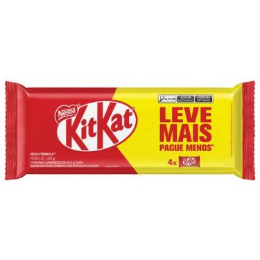 Imagem de Chocolate KitKat Chocolate ao Leite 166g 4 Unidades Nestlé, Chocolate 