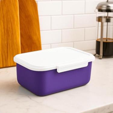 Imagem de Pote Plásticos 1L Com Trava Kit Para Marmita Fitness Microondas e Gela