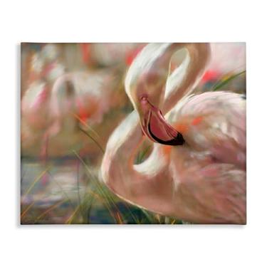 Imagem de Stupell Industries Arte de parede em tela de flamingo, pôr do sol, design de Mary Sparrow, 61 x 76 cm