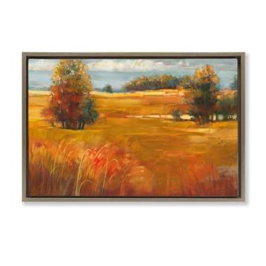 Imagem de Stupell Industries Outubro Light Countryside Gray Framed Floater Canvas Wall Art, design por Carol Rowan, 21 x 31