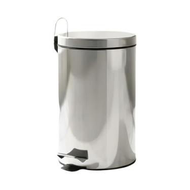 Imagem de Lixeira Banheiro De Cozinha Com Pedal Inox Grande 20 Litros Cesto Lixo