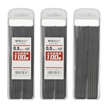 Imagem de PATIKIL 300 peças de grafite mecânico HB, refil de grafite preto de 0,5 mm, refil de lápis resistente à quebra para material de escrita, branco