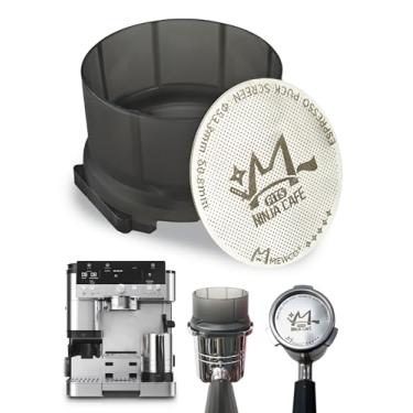 Imagem de Tela de disco expresso e funil de filtro portátil para acessórios Ninja Luxe Café, tela de filtro portátil de 0,8 mm e funil de dosagem de substituição de plástico para ES501 ES601
