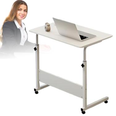 Imagem de Mesa de pé, mesa móvel para laptop com 4 rodízios 60/80 * 40 cm 70-90 cm faixa de elevação pequena em pé fácil de instalar mesa sofá mesa para escritório doméstico A 60 x 40