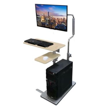 Imagem de Mesa de computador multifuncional, mesa móvel sobre a cama, monitor de mesa de elevação de 110 a 140 cm, altura de elevação de 62 a 94 cm, 6 kg, monitor A